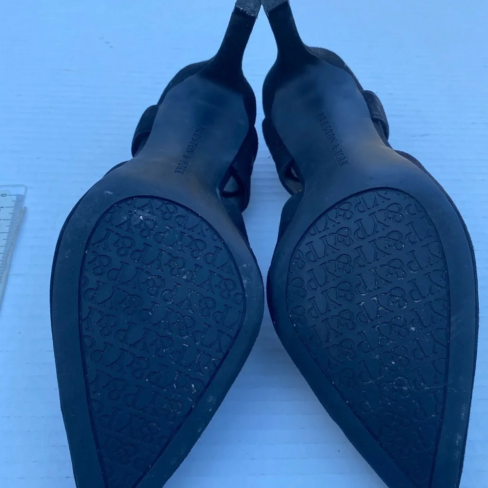 ♦️ Preston & York‎ Black Suede Heel Size 7.5-8